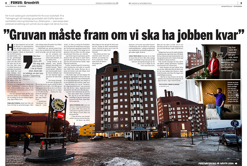 Kirunareportage, Fria Tidningen 1