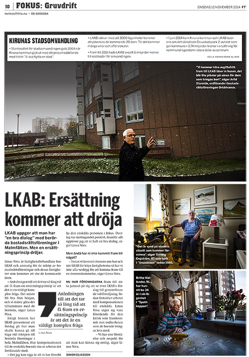 Kirunareportage, Fria Tidningen 2