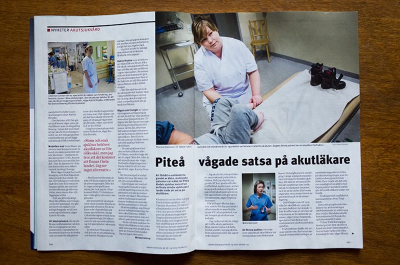 Läkartidningen, akuten Piteå, uppslag 1