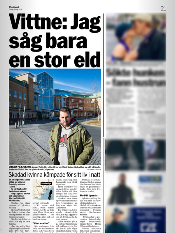 Sunderby sjukhus, Aftonbladet