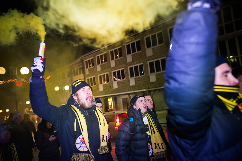 Börje Salming hyllades i Kiruna.