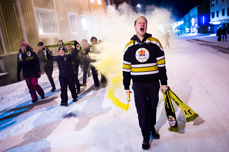 Börje Salming hyllades i Kiruna.