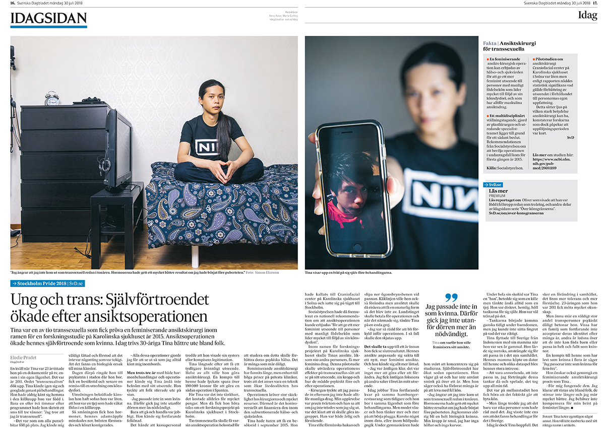 "Tina" för Svenska Dagbladet.